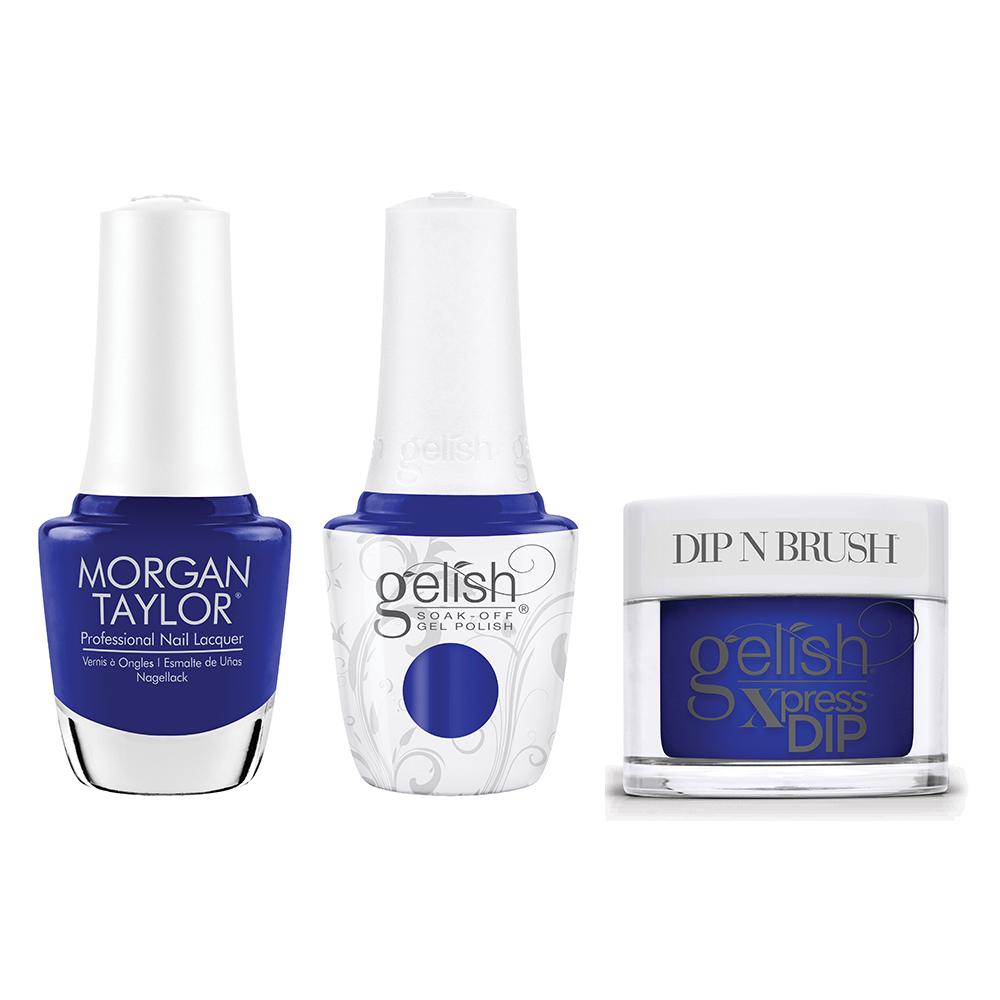 Gelish, Morgan Taylor & Dip Combo - Blue Crush Rush - Gel, Lacquer & Dip at Beyond Polish