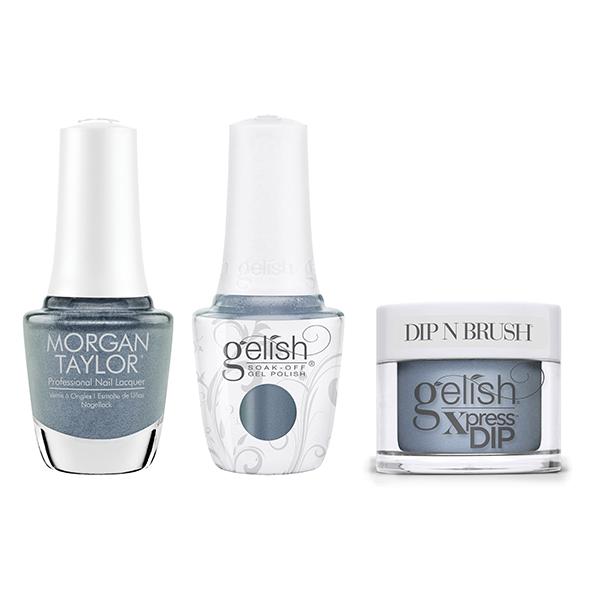 Gelish, Morgan Taylor & Dip Combo - Blue Moon Bloom - Gel, Lacquer & Dip at Beyond Polish