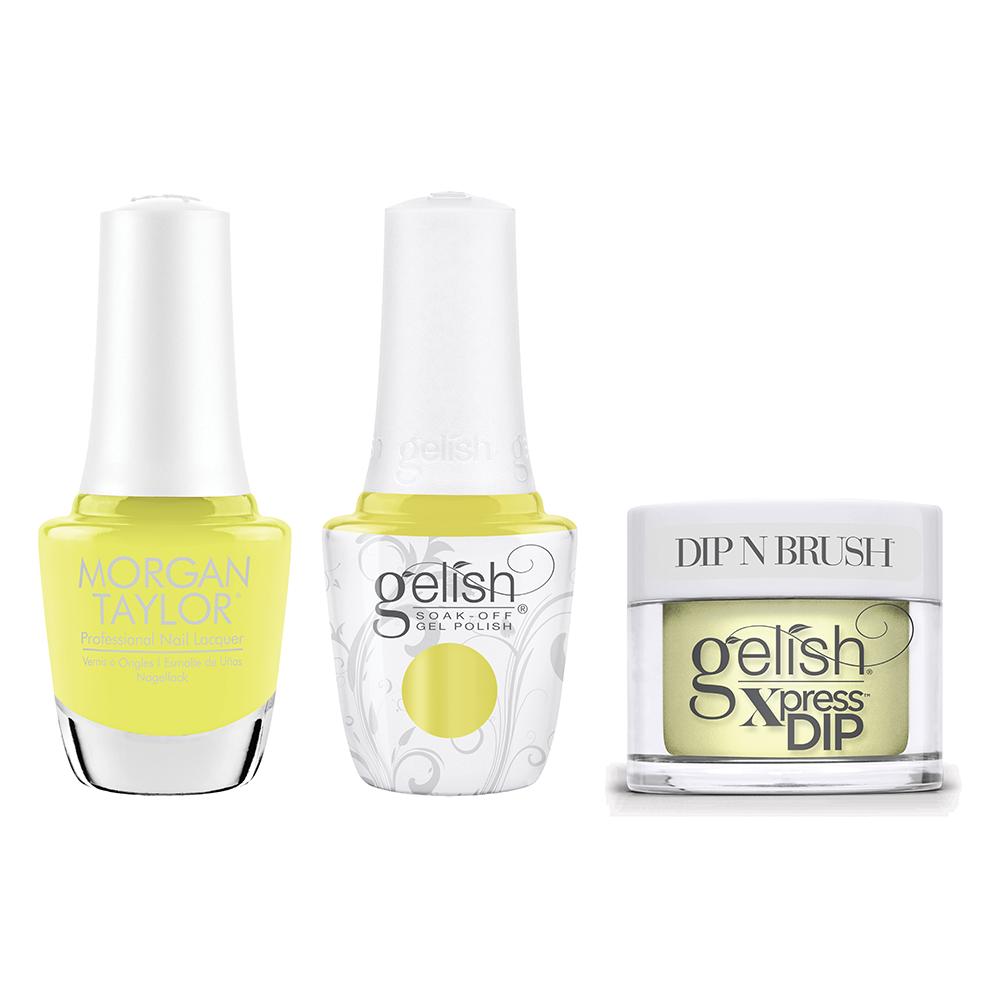 Gelish, Morgan Taylor & Dip Combo - Lemon Drop Lush - Gel, Lacquer & Dip at Beyond Polish