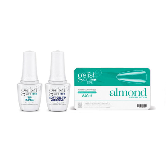 Gelish - Soft Gel Tips & Duo - Natural Short Almond - Nail Extensions at Beyond Polish