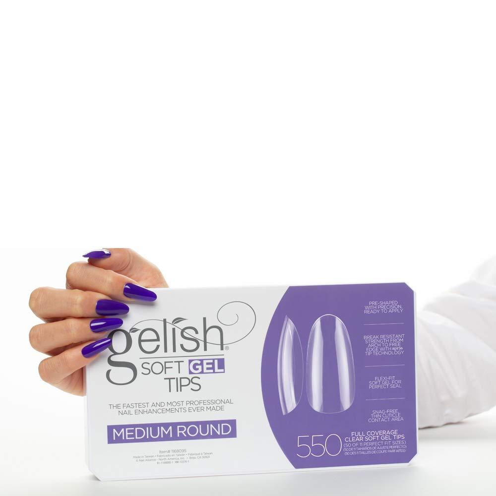 Gelish - Soft Gel Tips - Medium Round 550CT - Nail Extensions at Beyond Polish