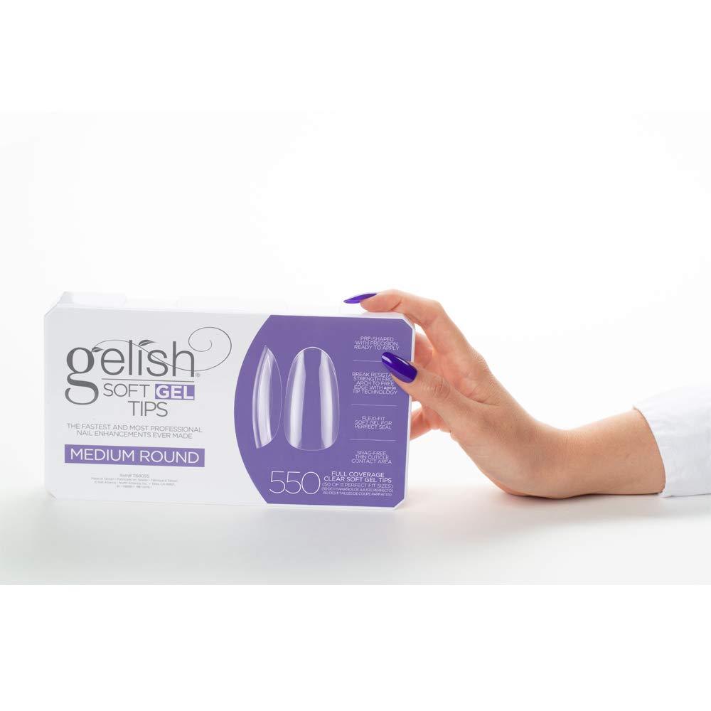 Gelish - Soft Gel Tips - Medium Round 550CT - Nail Extensions at Beyond Polish