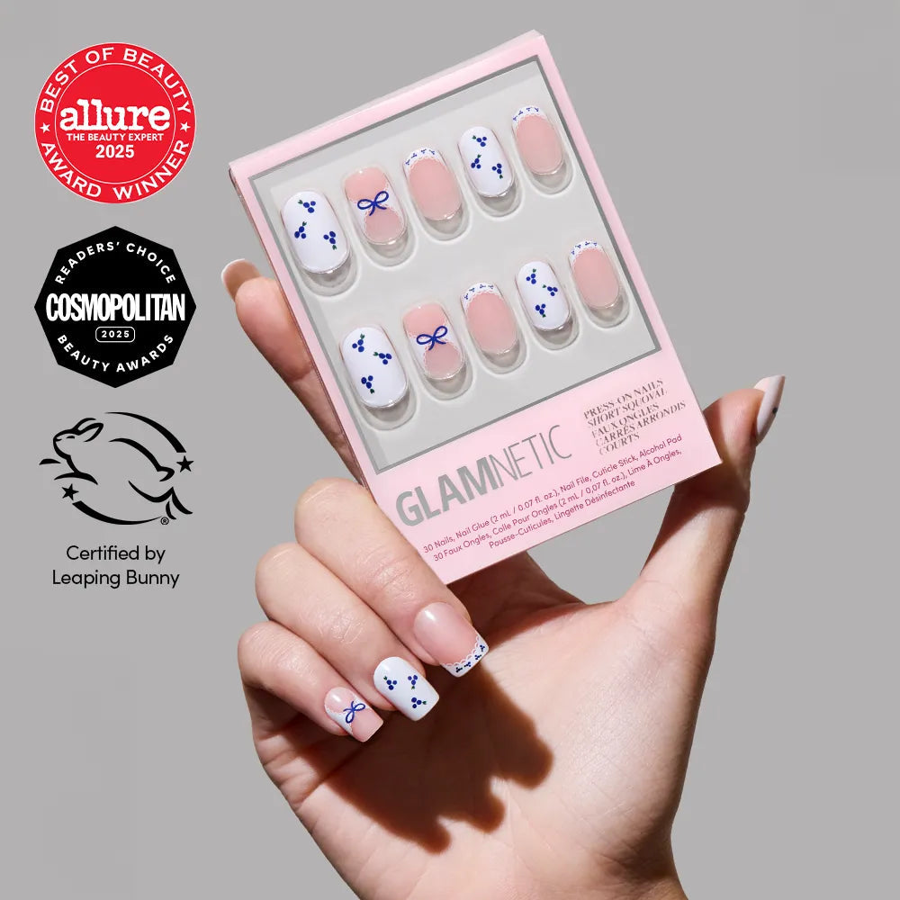Glamnetic - Press On - Blue A Kiss - Short Squoval - Nail Extensions at Beyond Polish