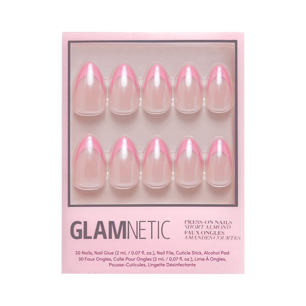 Glamnetic - Press On - Bubble Gum Glaze - Short Almond - Nail Extensions at Beyond Polish