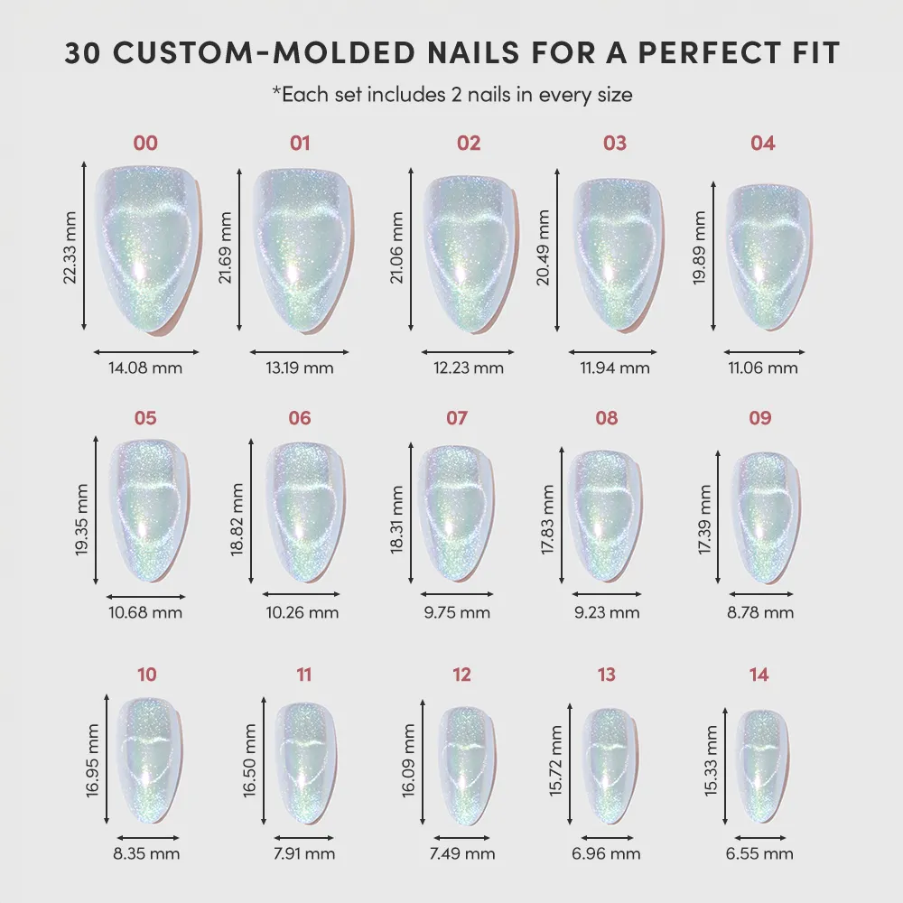 Glamnetic - Press On - Electric Lover - Short Almond - Nail Extensions at Beyond Polish