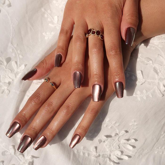 Glamnetic - Press On - Espresso Glow - Nail Extensions at Beyond Polish