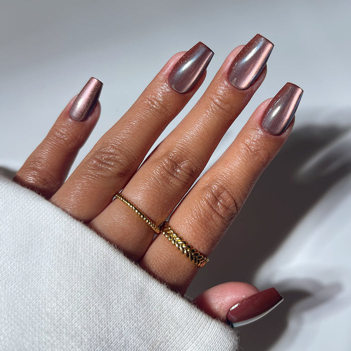 Glamnetic - Press On - Espresso Glow - Nail Extensions at Beyond Polish