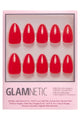 Glamnetic - Press On - Fiery Red - Short Almond - Nail Extensions at Beyond Polish
