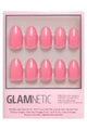 Glamnetic - Press On - Flamingo Pink - Short Almond - Nail Extensions at Beyond Polish