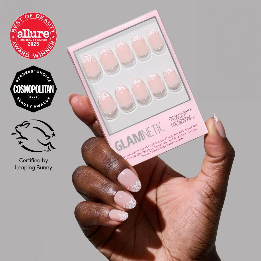 Glamnetic - Press On - Love Preserved - Short Oval - Nail Extensions at Beyond Polish