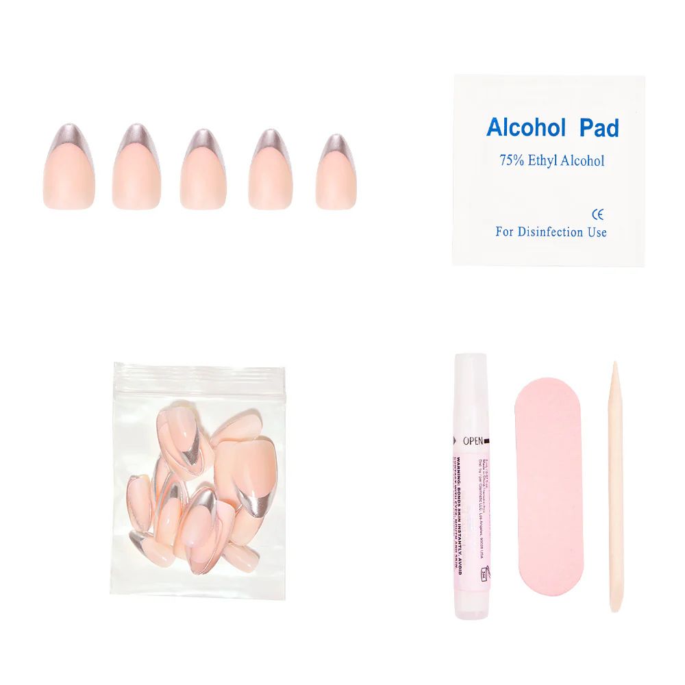 Glamnetic - Press On - Mirror Mirror - Short Almond - Nail Extensions at Beyond Polish