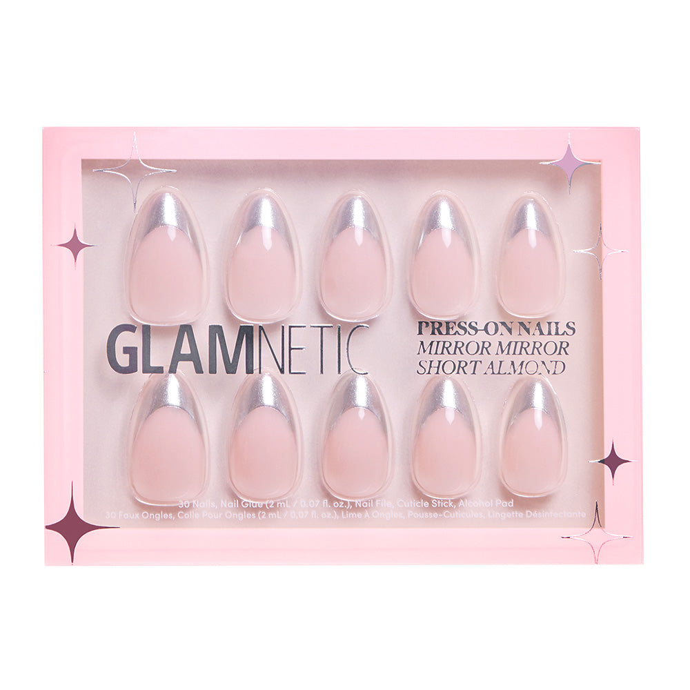 Glamnetic - Press On - Mirror Mirror - Short Almond - Nail Extensions at Beyond Polish