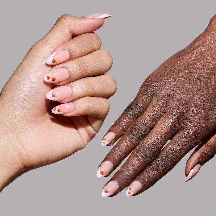 Glamnetic - Press On - Press On - Strawberry Bits - Short Almond - Nail Extensions at Beyond Polish