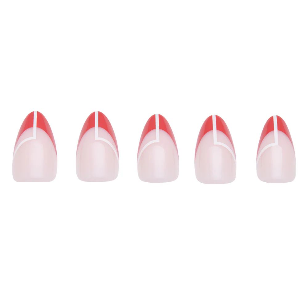 Glamnetic - Press On - Red Martini - Short Almond - Nail Extensions at Beyond Polish