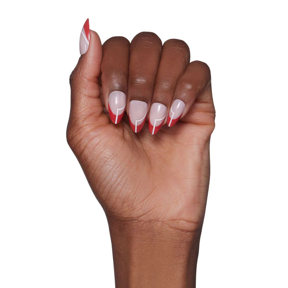 Glamnetic - Press On - Red Martini - Short Almond - Nail Extensions at Beyond Polish