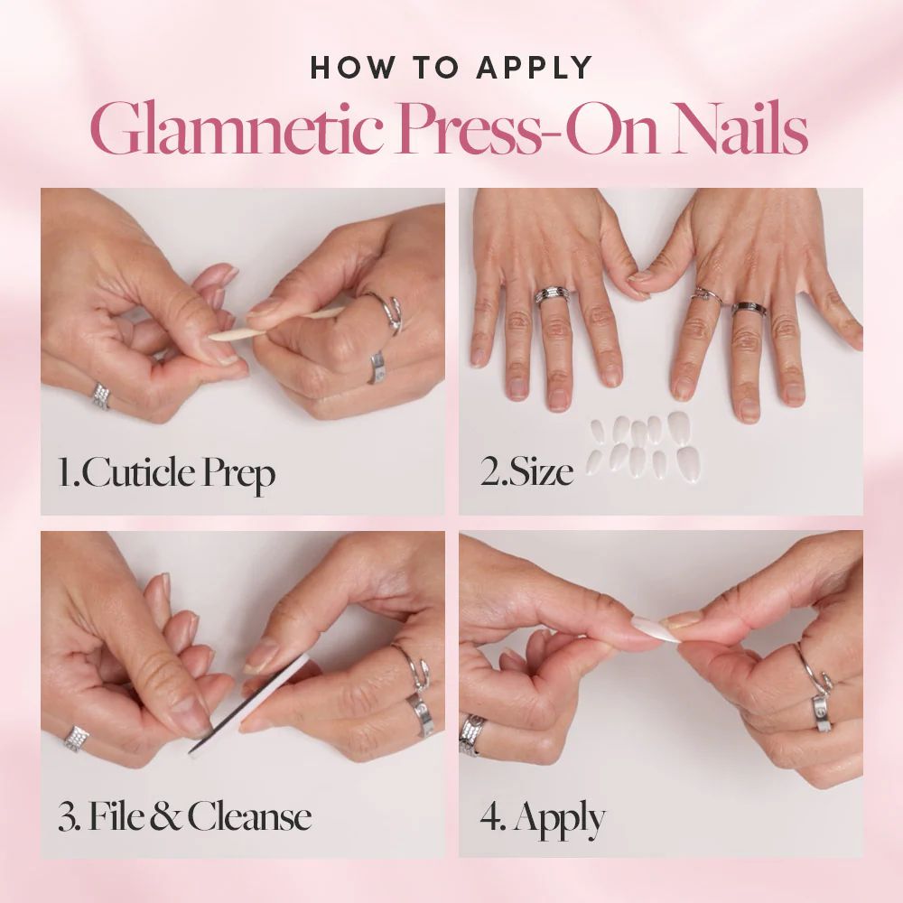 Glamnetic - Press On - Red Martini - Short Almond - Nail Extensions at Beyond Polish