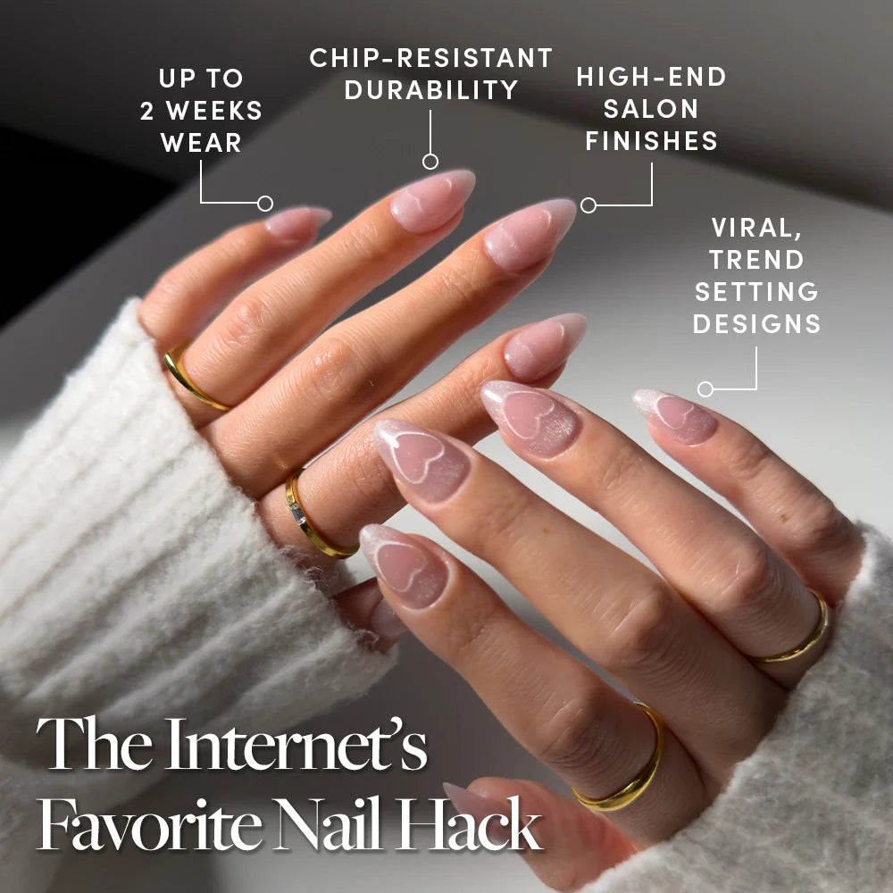 Glamnetic - Press On - Soulmate Energy - Short Almond - Nail Extensions at Beyond Polish