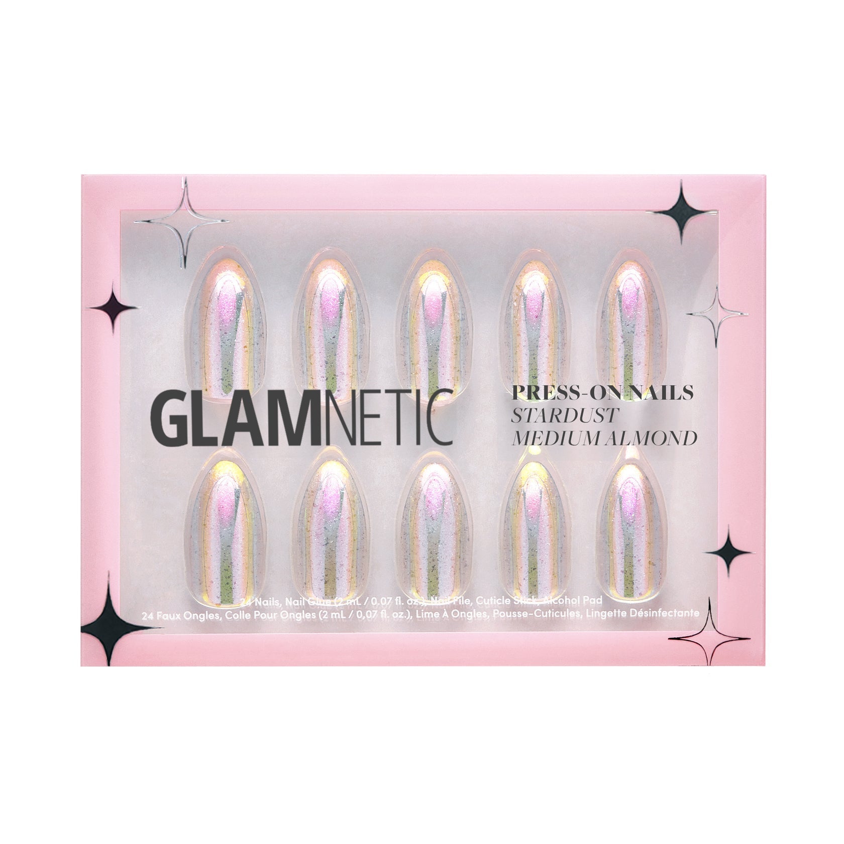Glamnetic - Press On - Stardust - Medium Pointed Almond - Nail Extensions at Beyond Polish
