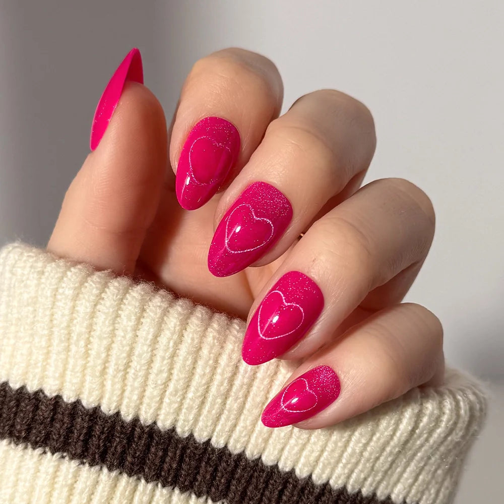 Glamnetic - Press On - Text Me Back - Short Almond - Nail Extensions at Beyond Polish