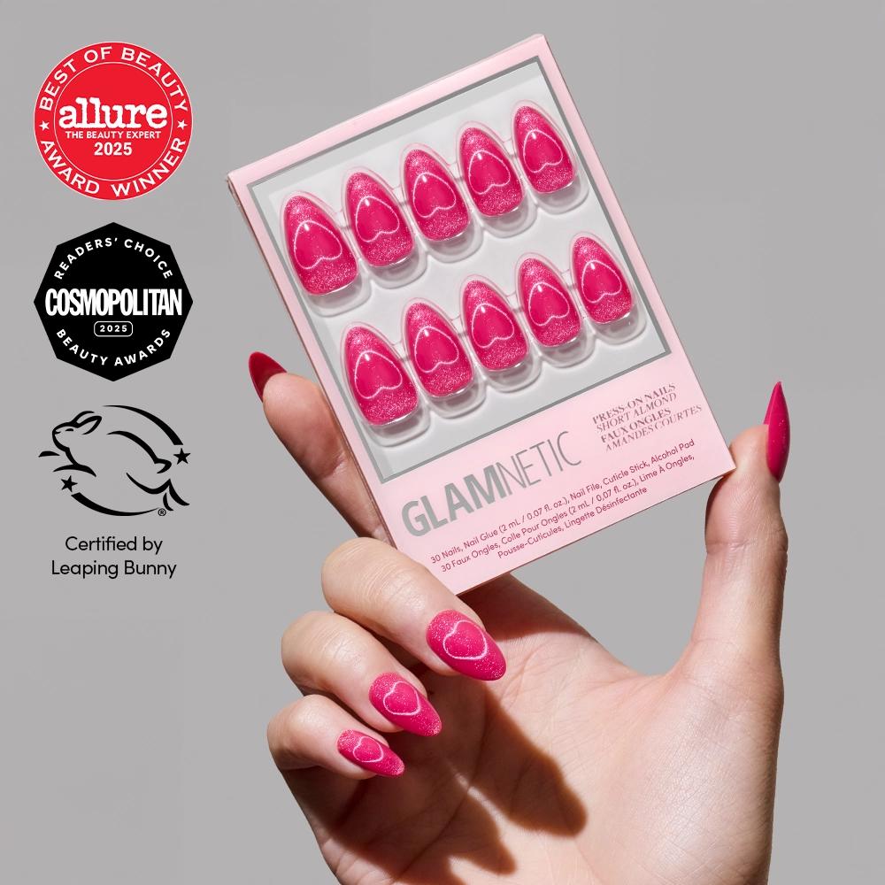 Glamnetic - Press On - Text Me Back - Short Almond - Nail Extensions at Beyond Polish