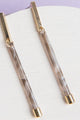 Gray Resin Bar Drop Earrings - Earrings at Beyond Polish