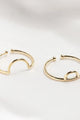 Half Circle 14K Gold Dipped Layered Rings - Rings at Beyond Polish