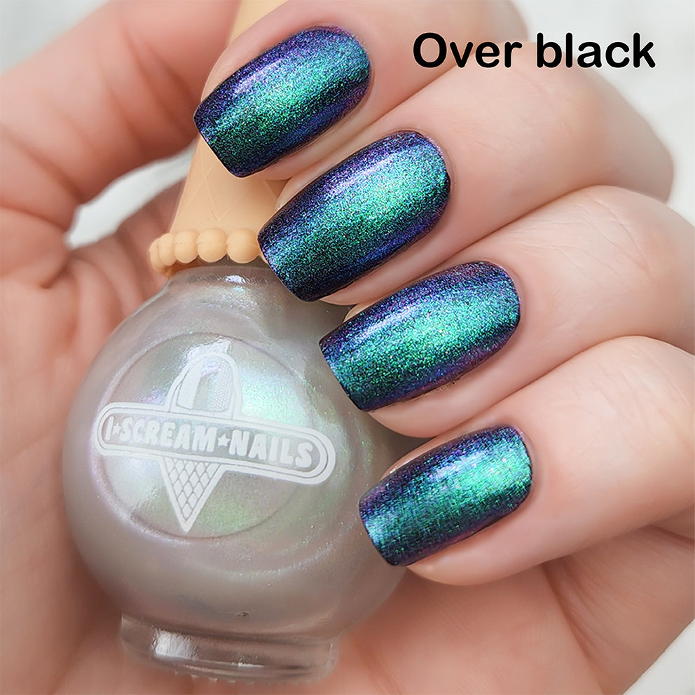 Red Metallic Nail Illusion by I Scream