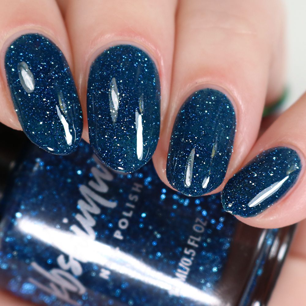 Reflective Nails KBShimmer - Reflective Nail Polish - Ripped Apart - Blue Nail Lacquer ...