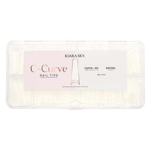 Kiara Sky - C Curve Nail Tips XXL - Coffin (Natural)