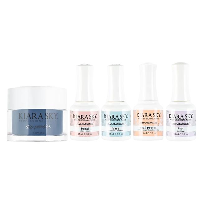 Kiara Sky Dip Powder Combo - Essentials Set & Midnight In Paris - Dipping Powder at Beyond Polish