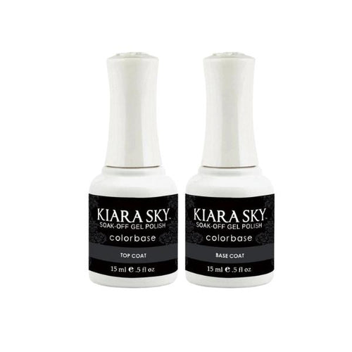 Kiara Sky - Gel Polish - Base Coat + Gel Top Coat Duo