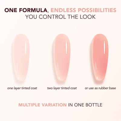 Kiara Sky - Gel Polish - Tinted Rubber Top Coat - Coral Silk 0.5 oz - #TNT05 - Top & Base Coats at Beyond Polish