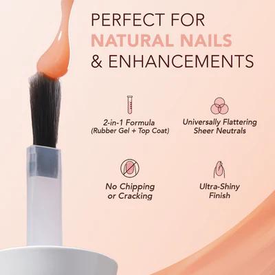 Kiara Sky - Gel Polish - Tinted Rubber Top Coat - Coral Silk 0.5 oz - #TNT05 - Top & Base Coats at Beyond Polish