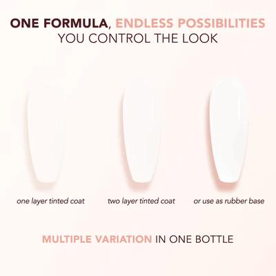 Kiara Sky - Gel Polish - Tinted Rubber Top Coat - Vanilla Lace 0.5 oz - #TNT01 - Top & Base Coats at Beyond Polish