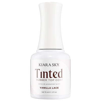 Kiara Sky - Gel Polish - Tinted Rubber Top Coat - Vanilla Lace 0.5 oz - #TNT01 - Top & Base Coats at Beyond Polish