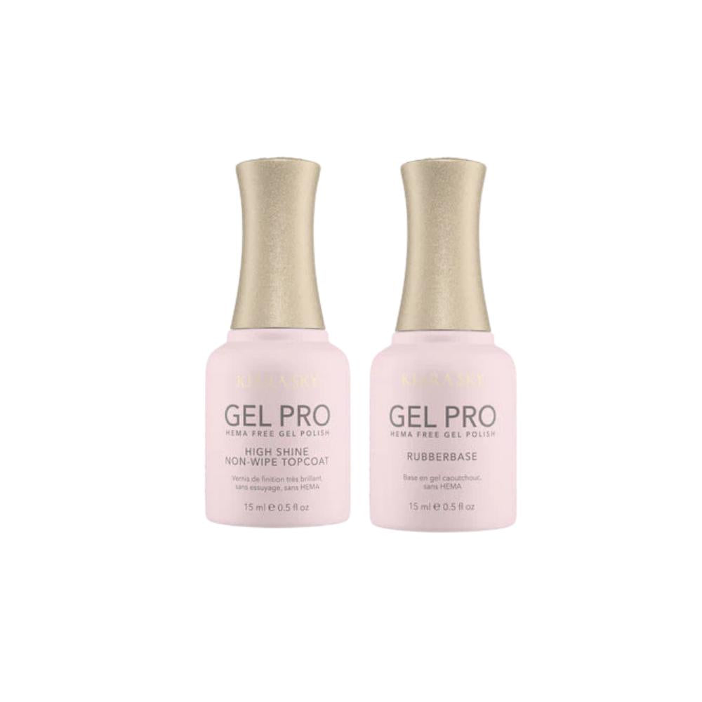 Kiara Sky - Gel Pro - HEMA-Free Rubber Base + High-Shine Non-Wipe Top Coat Duo - Top & Base Coats at Beyond Polish