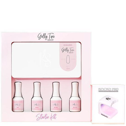 Kiara Sky - Gelly Tips Starter Kit With Lamp - Coffin Medium