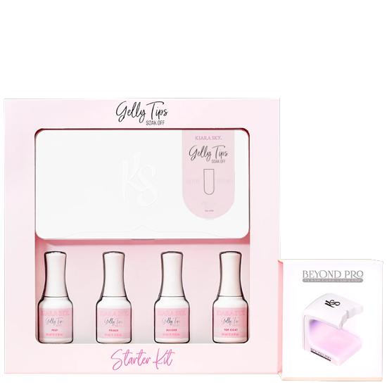 Kiara Sky - Gelly Tips Starter Kit With Lamp - Square Medium - Nail Extensions at Beyond Polish