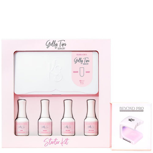Kiara Sky - Gelly Tips Starter Kit With Lamp - Square Short