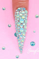 Kiara Sky Nail Art - Rhinestones - Seaglass - Nail Art at Beyond Polish