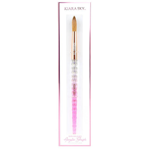 Kiara Sky Tools - 100% Kolinsky Acrylic Brush Size 10 - Pink
