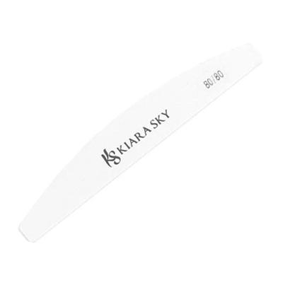 Kiara Sky Tools - White Nail File 80/80 GRIT - Half Moon (1 pc)