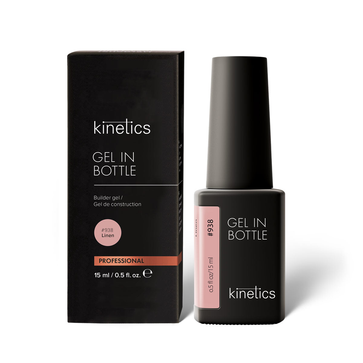 Kinetics Gel In Bottle Builder Gel - Linen #938 15ml - Nail Extensions at Beyond Polish