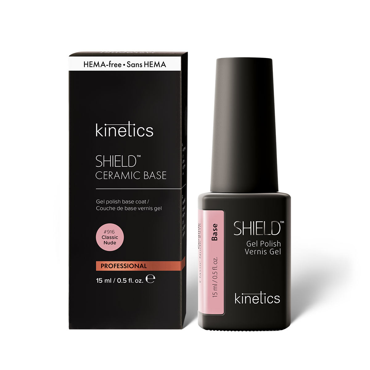 Kinetics Shield Ceramic Base - Classic Nude #916 - Top & Base Coats at Beyond Polish