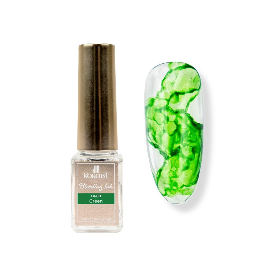 Kokoist - Bleeding Ink - Green - Nail Art at Beyond Polish