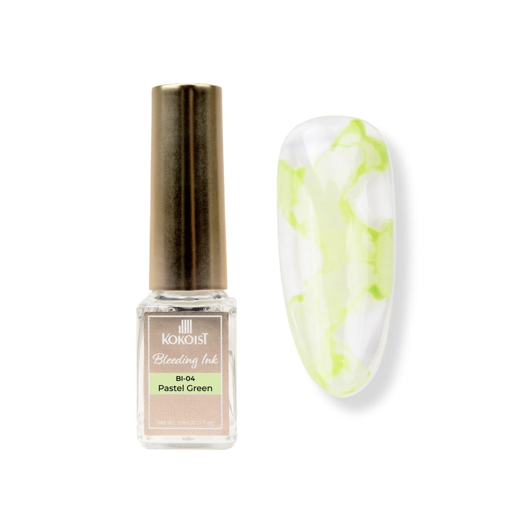 Kokoist - Bleeding Ink - Pastel Green - Nail Art at Beyond Polish