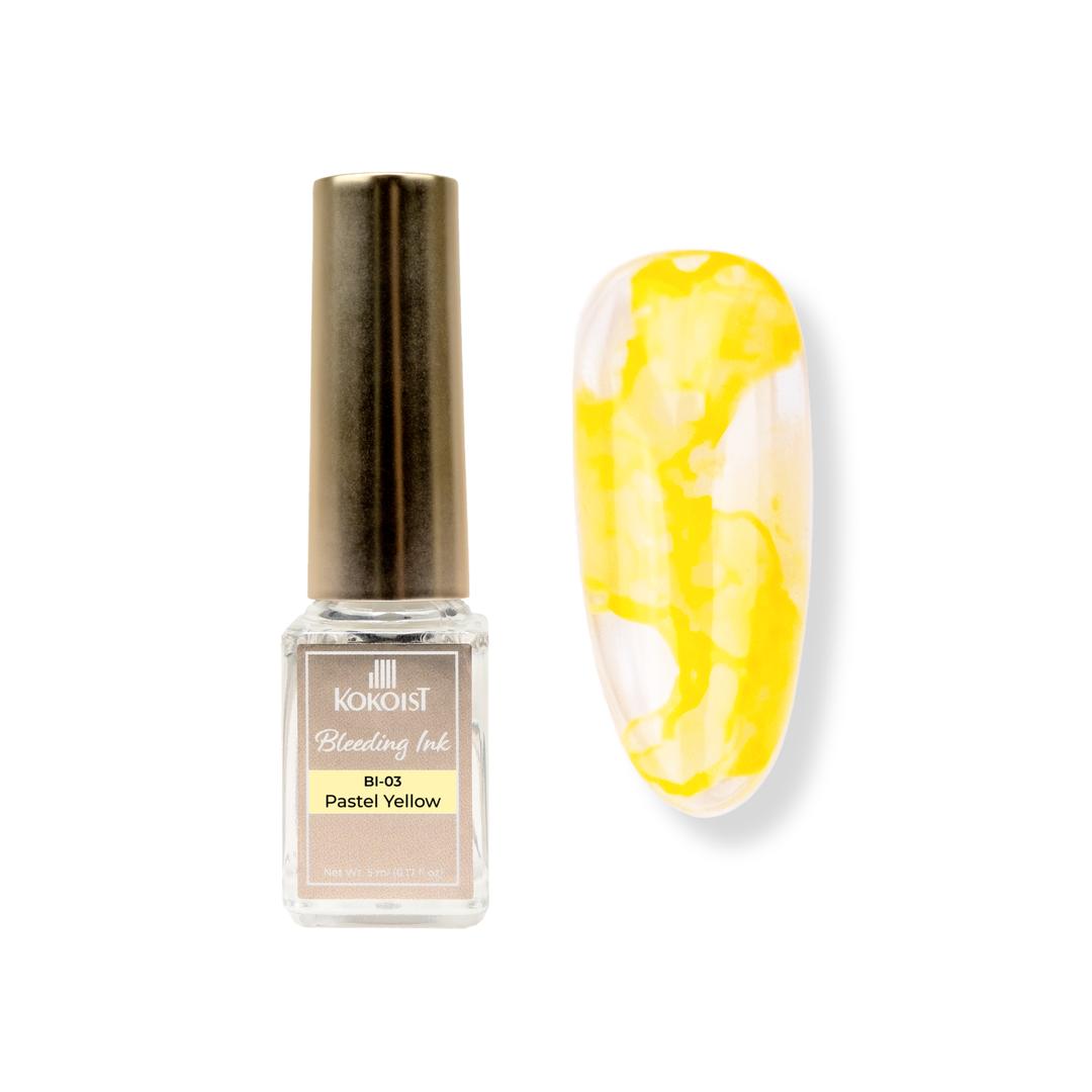 Kokoist - Bleeding Ink - Pastel Yellow - Nail Art at Beyond Polish