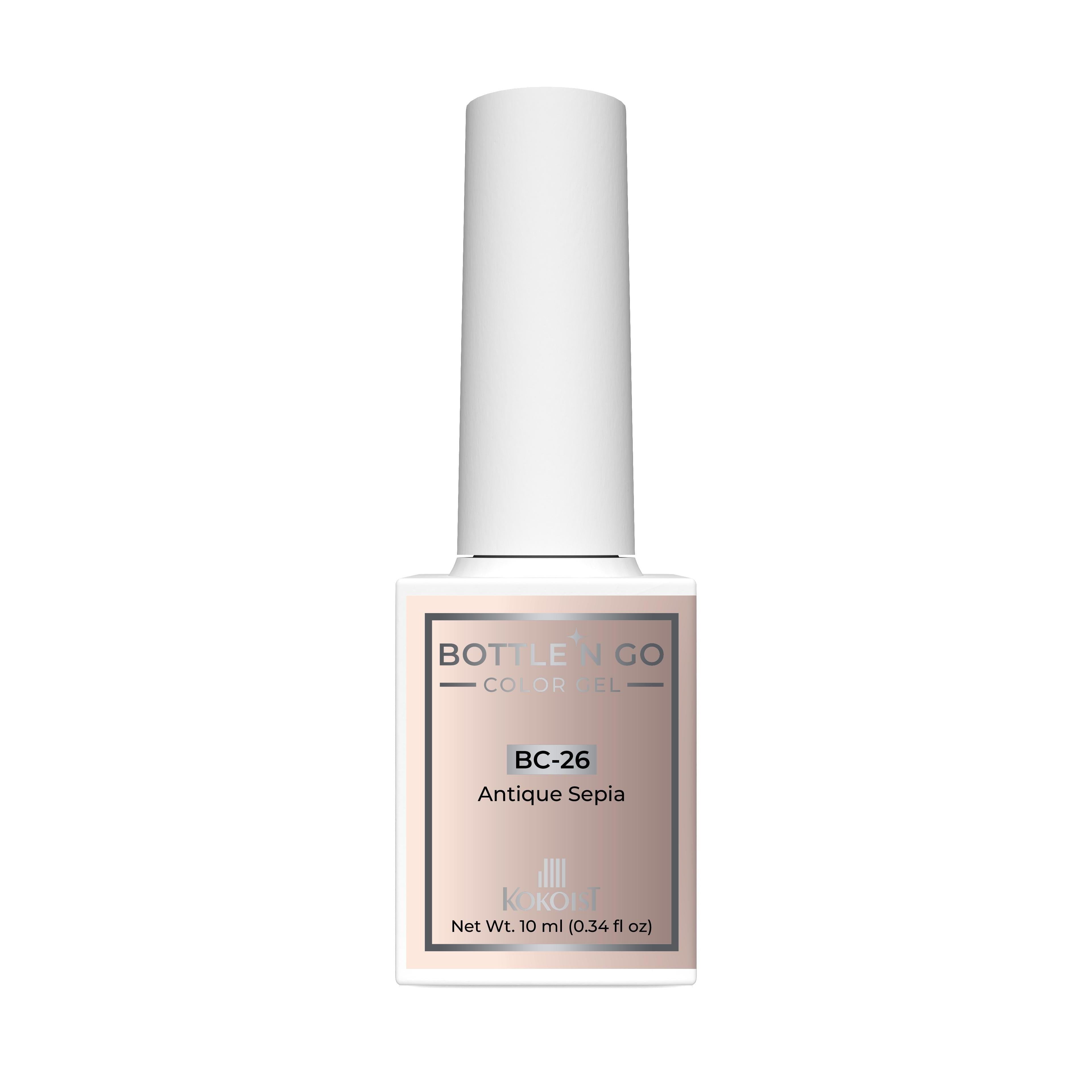 Kokoist Bottle 'N Go Color Gel - Antique Sepia - Gel Polish at Beyond Polish