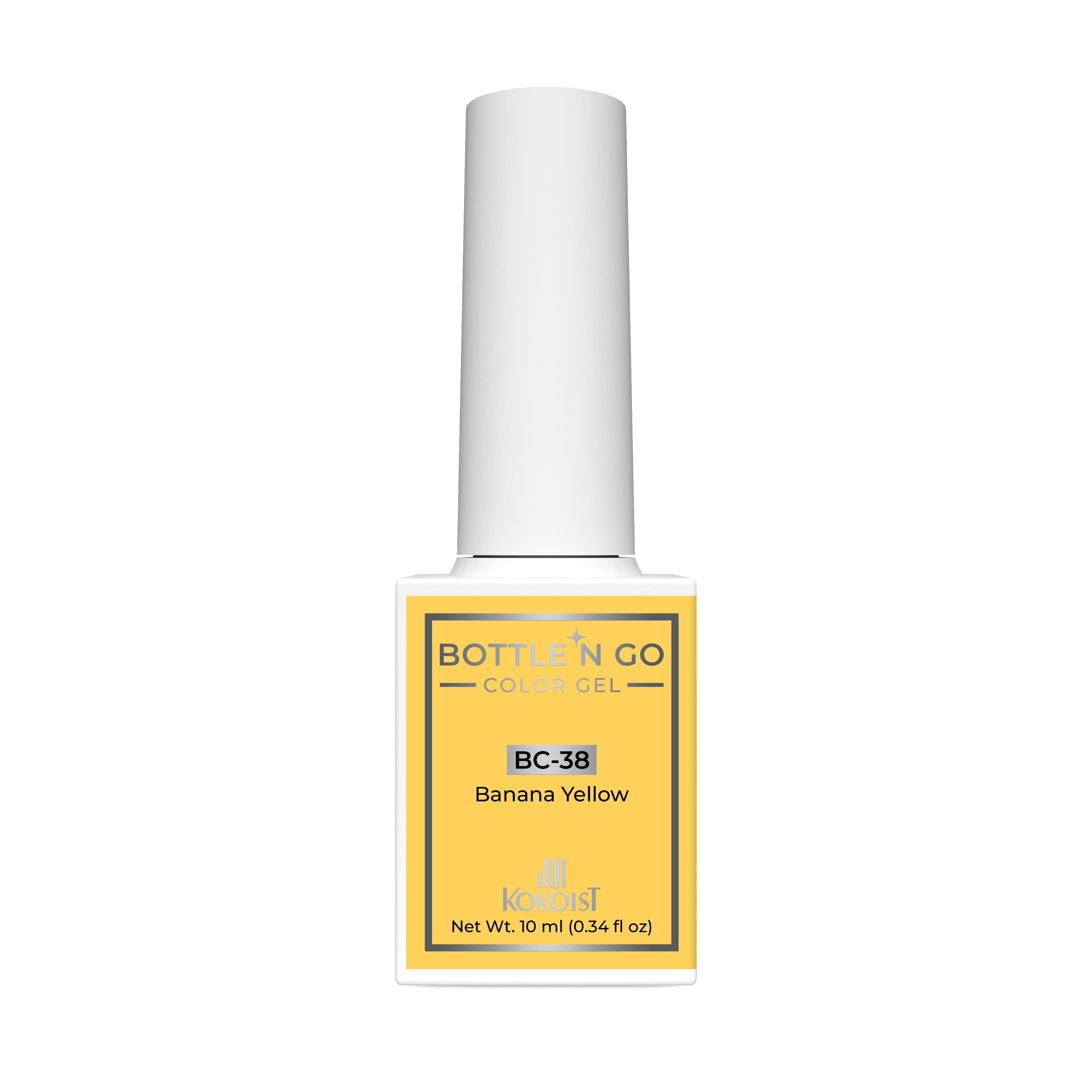 Kokoist Bottle 'N Go Color Gel - Banana Yellow - Gel Polish at Beyond Polish