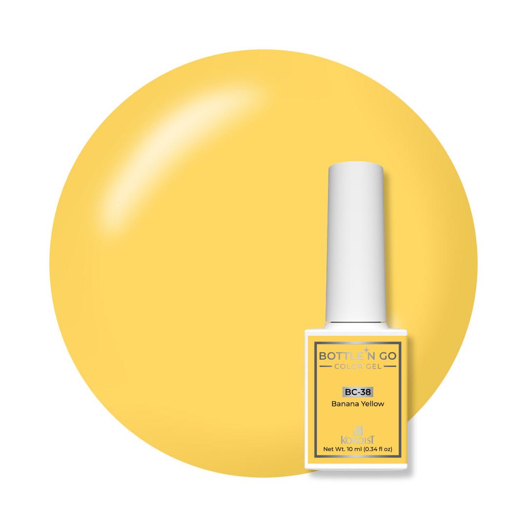 Kokoist Bottle 'N Go Color Gel - Banana Yellow - Gel Polish at Beyond Polish